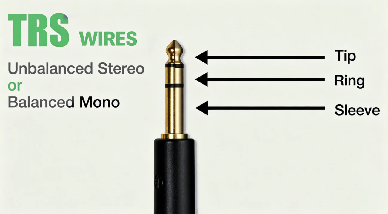 TRS plug tip ring sleeve contact assignment