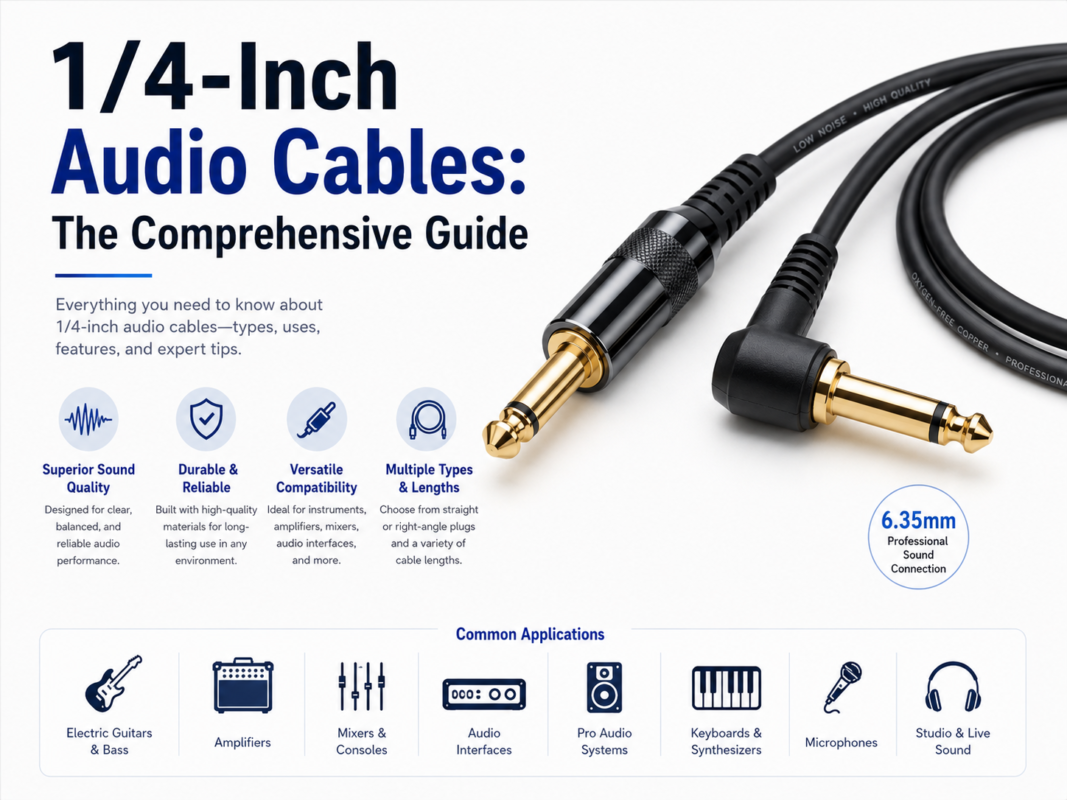 1/4-inch TS and TRS audio cable selection guide