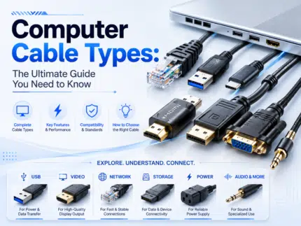 Computer Cable Types: The Ultimate Guide You Need to Know Get a close look at the most common computer cable types and their technical specs. WIRES brings you this detailed ultimate guide covering HDMI, DisplayPort, USB-C, and power cords to help you pick the most efficient custom setup. As a professional wire harness and cable assembly manufacturer, WIRES maps out the whole cable world for you, from old-school analog plugs to today's high-speed Thunderbolt setups.