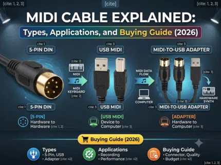 MIDI Cable Explained: Types, Applications, and Buying Guide Cover (2026)