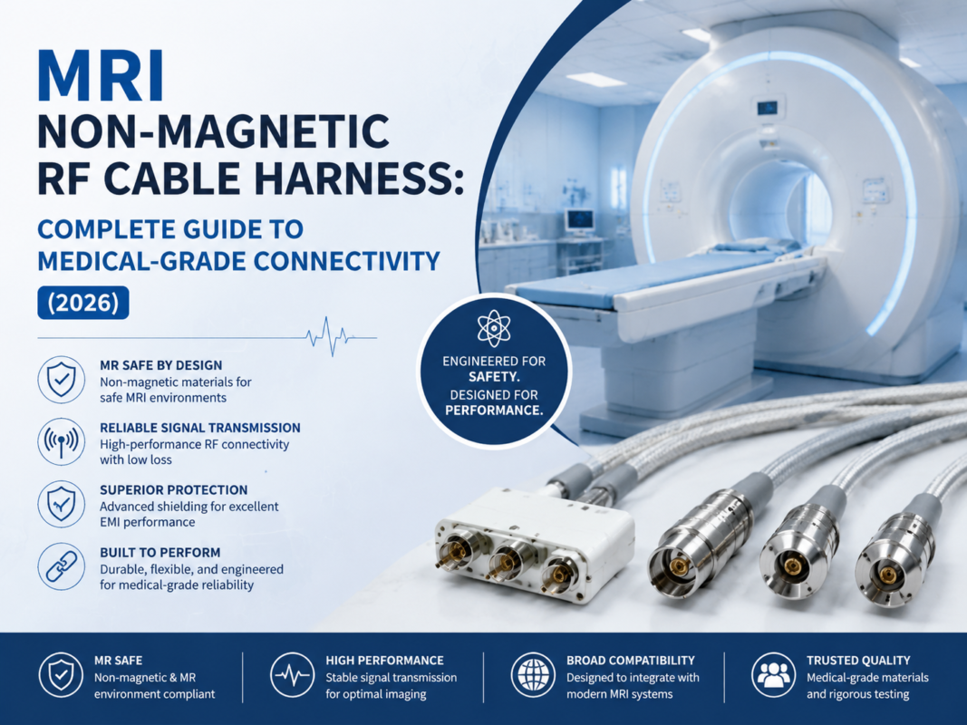 MRI non-magnetic RF cable harness design