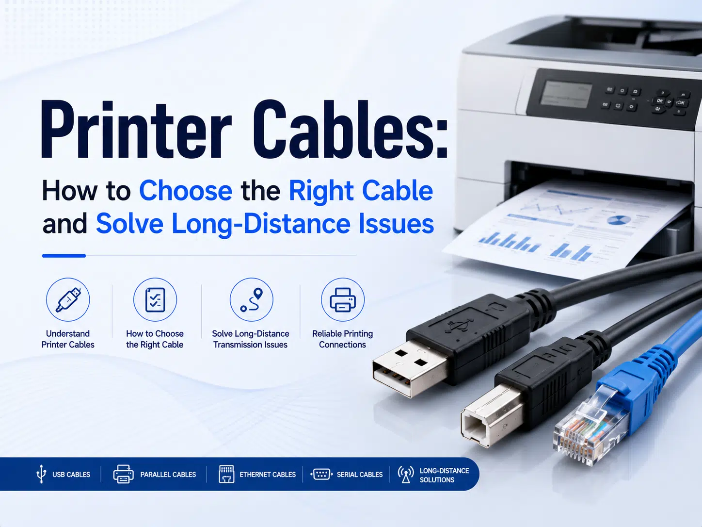 Printer cable types and long-distance selection guide